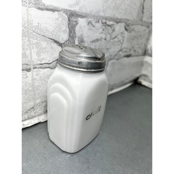 Vintage Mid Century Milk Glass Salt Shaker - Picture 3 of 5